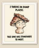 The same print shown framed with a cream mat — frame for display only, not included