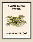 The same print shown framed with a cream mat — frame for display only, not included