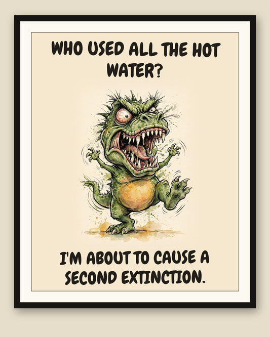 The same print shown framed with a cream mat — frame for display only, not included