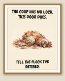 The same print shown framed with a cream mat — frame for display only, not included