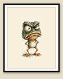 The same wordless print shown framed with a cream mat — frame for display only, not included