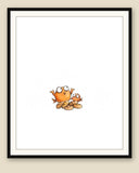 The same wordless print shown framed with a cream mat — frame for display only, not included
