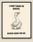 The same print shown framed with a cream mat — frame for display only, not included