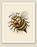 The same wordless print shown framed with a cream mat — frame for display only, not included