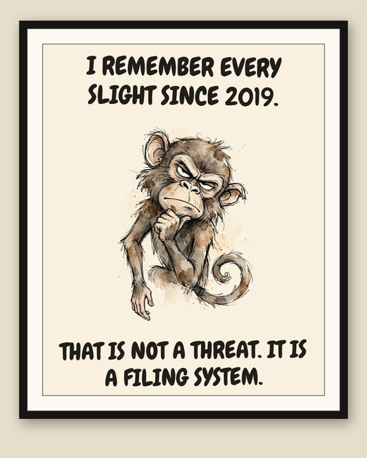 The same print shown framed with a cream mat — frame for display only, not included