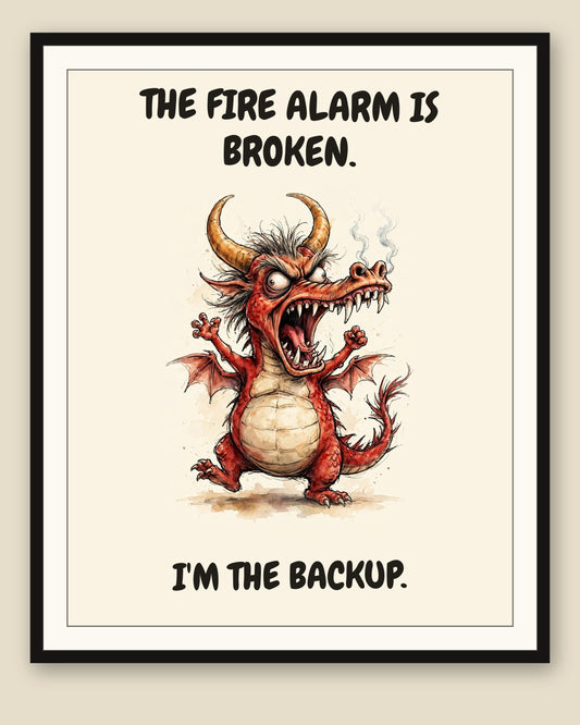 The same print shown framed with a cream mat — frame for display only, not included