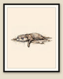 The same wordless print shown framed with a cream mat — frame for display only, not included