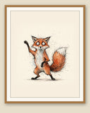 The same wordless print shown framed with a cream mat — frame for display only, not included