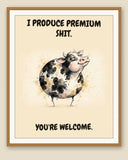 The same print shown framed with a cream mat — frame for display only, not included