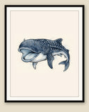 The same wordless print shown framed with a cream mat — frame for display only, not included