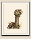 The same wordless print shown framed with a cream mat — frame for display only, not included