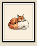 The same wordless print shown framed with a cream mat — frame for display only, not included