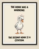 The same print shown framed with a cream mat — frame for display only, not included