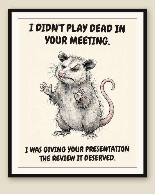 The same print shown framed with a cream mat — frame for display only, not included
