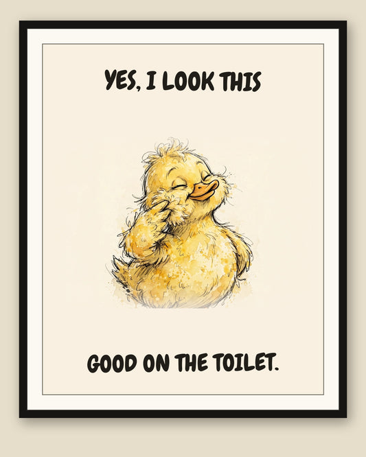 The same print shown framed with a cream mat — frame for display only, not included