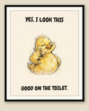 The same print shown framed with a cream mat — frame for display only, not included