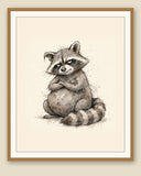 The same wordless print shown framed with a cream mat — frame for display only, not included