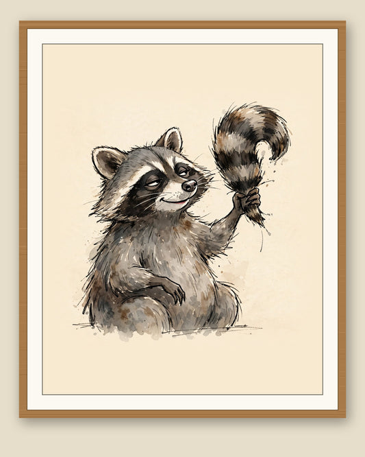 The same wordless print shown framed with a cream mat — frame for display only, not included