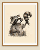 The same wordless print shown framed with a cream mat — frame for display only, not included