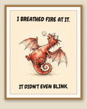 The same print shown framed with a cream mat — frame for display only, not included