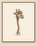 The same wordless print shown framed with a cream mat — frame for display only, not included