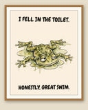 The same print shown framed with a cream mat — frame for display only, not included