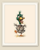 The same wordless print shown framed with a cream mat — frame for display only, not included