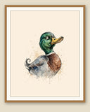 The same wordless print shown framed with a cream mat — frame for display only, not included