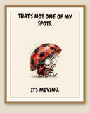 The same print shown framed with a cream mat — frame for display only, not included