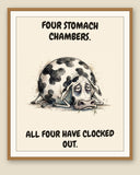 The same print shown framed with a cream mat — frame for display only, not included