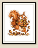The same wordless print shown framed with a cream mat — frame for display only, not included