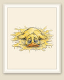 The same wordless print shown framed with a cream mat — frame for display only, not included