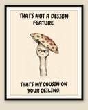 The same print shown framed with a cream mat — frame for display only, not included