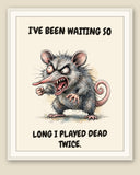 The same print shown framed with a cream mat — frame for display only, not included