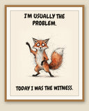 The same print shown framed with a cream mat — frame for display only, not included