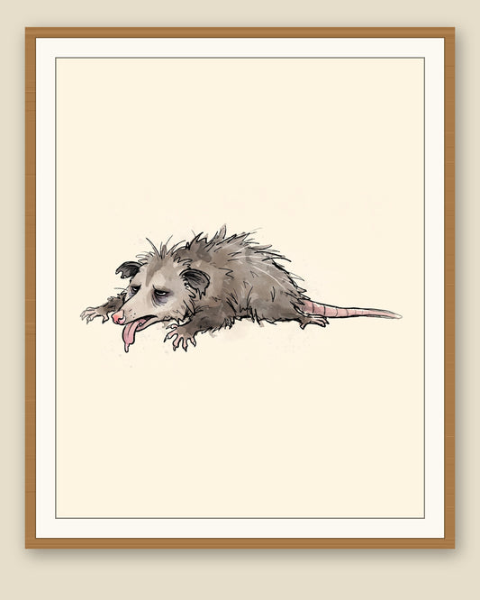 The same wordless print shown framed with a cream mat — frame for display only, not included