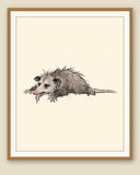 The same wordless print shown framed with a cream mat — frame for display only, not included