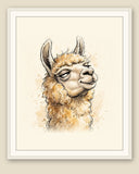 The same wordless print shown framed with a cream mat — frame for display only, not included