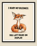 The same print shown framed with a cream mat — frame for display only, not included