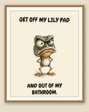 The same print shown framed with a cream mat — frame for display only, not included