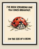 The same print shown framed with a cream mat — frame for display only, not included