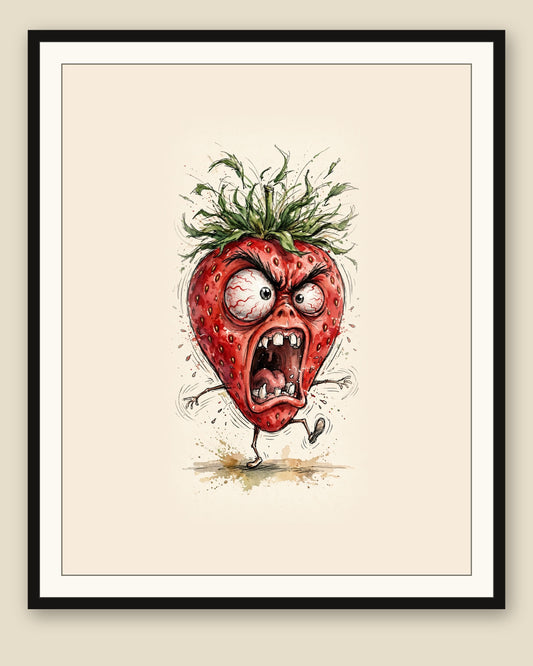 The same wordless print shown framed with a cream mat — frame for display only, not included