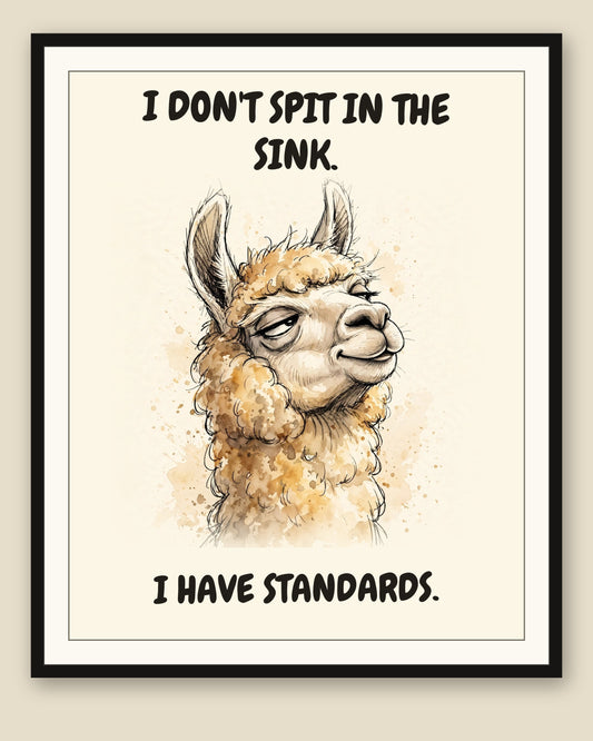The same print shown framed with a cream mat — frame for display only, not included