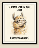 The same print shown framed with a cream mat — frame for display only, not included