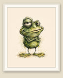 The same wordless print shown framed with a cream mat — frame for display only, not included