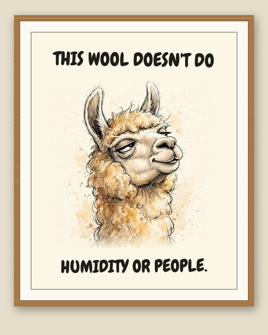 The same print shown framed with a cream mat — frame for display only, not included