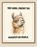 The same print shown framed with a cream mat — frame for display only, not included