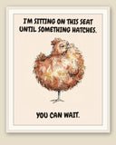 The same print shown framed with a cream mat — frame for display only, not included