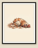 The same wordless print shown framed with a cream mat — frame for display only, not included