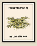 The same print shown framed with a cream mat — frame for display only, not included